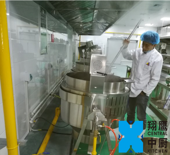 甘肅省大型中央廚房——甘肅紫金，翔鷹中央廚房設(shè)備甘肅案例